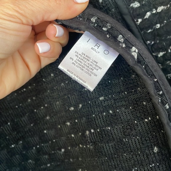 IRO Molly Jacket in Noir, Size 2 - Picture 7 of 9